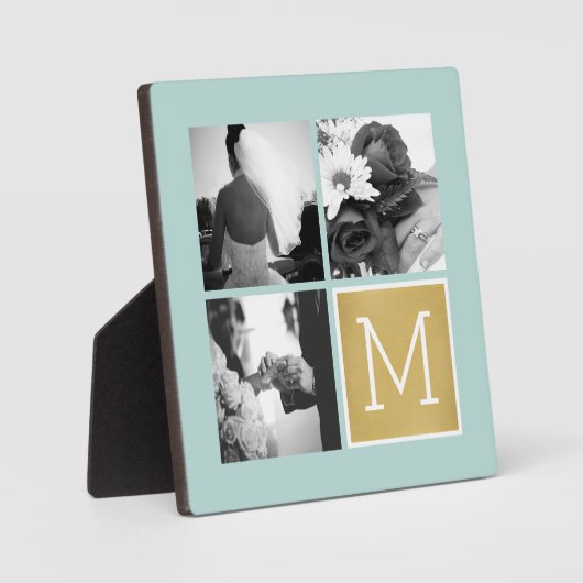 Plaque Photo Créez votre propre collection photo Mariage Monogr (Recto)