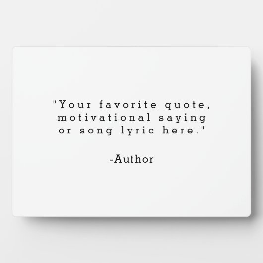 Plaque Photo Créez votre propre devis (Devant)