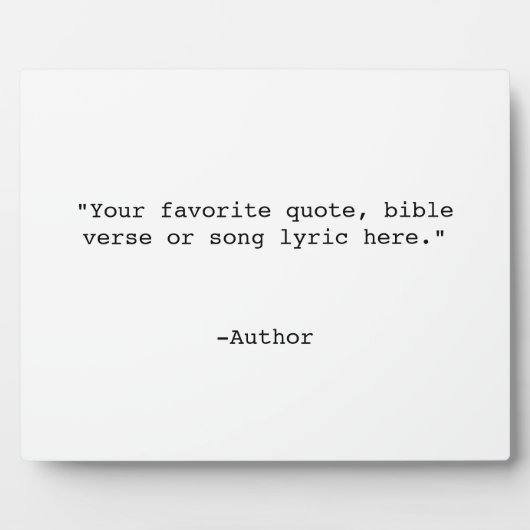 Plaque Photo Créez votre propre devis (Devant)