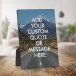 Plaque Photo Créez votre propre devis<br><div class="desc">Créez votre propre plaque de citation personnalisée Personnalisez cette impression avec la typographie minimaliste moderne et arrière - plan paysage nature.</div>