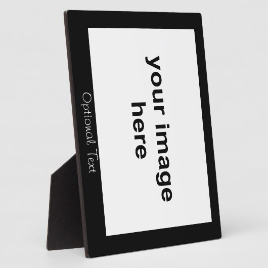 Plaque Photo Créez votre propre photo personnalisée en noir (Côté)