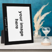 Plaque Photo Créez votre propre photo personnalisée en noir (Côté)