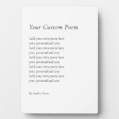 Plaque Photo Créez votre propre poème (Devant)