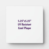 Plaque Photo Créez Votre Propre Présentoir Étanche aux UV de 5, (Devant)