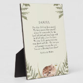 Plaque Photo Crème Bois Prière animale pour enfant (Côté)