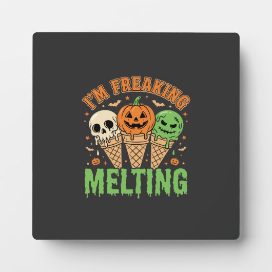 Plaque Photo Crème glacée fondue Halloween (Devant)