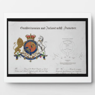 Plaque Photo Crête du roi du Royaume-Uni de Grande-Bretagne