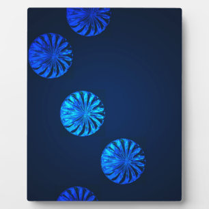 Plaque Photo Cristal bleu design irlandais