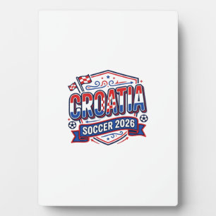Plaque Photo Croatie Football 2026 Football Gras Typographie Pa