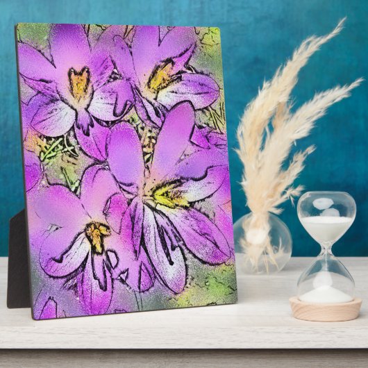 PLAQUE PHOTO CROCUSES (Côté)