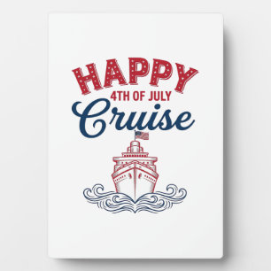 Plaque Photo Croisière joyeuse du 4 juillet Design de bateau pa