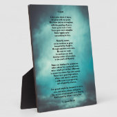 Plaque Photo "Croissance" un poème perspicace sur la croissance (Côté)