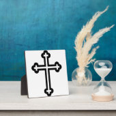 Plaque Photo Croix chrétienne noire (Insitu)