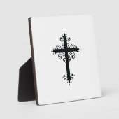 Plaque Photo Croix de religion avec un ornement (Recto)