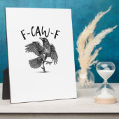 Plaque Photo Crow, F-Caw-F Funny Bird (Côté)