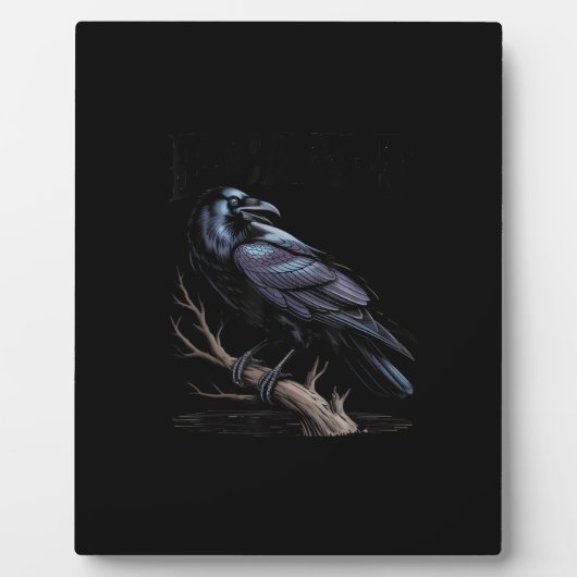 Plaque Photo Crow, F-Caw-F Funny Bird Funny Quote (Devant)