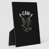 Plaque Photo Crow F-Caw-F Funny Bird Moon Gothic Adult Humor Cr (Côté)