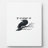 Plaque Photo Crow F-Caw-F Funny Gothic Moon Bird Novelty Adult (Devant)