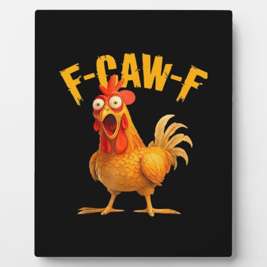 Plaque Photo Crow Humor F-Caw-F Gothic Funny Retro Cool (Devant)