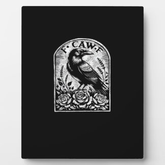 Plaque Photo Crow Raven F CAW F