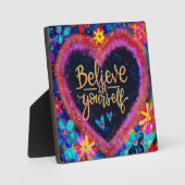 Plaque Photo Croyez en vous-même Citer l'inspirété (Recto)