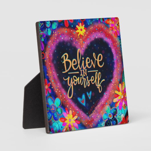 Plaque Photo Croyez en vous-même Citer l'inspirété (Recto)