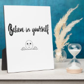 Plaque Photo Croyez En Vous-Même Texte Et Image (Côté)