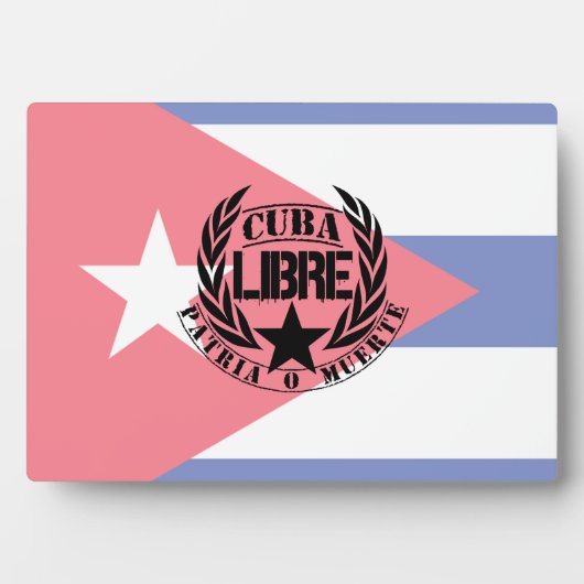 Plaque Photo Cuba Libre Motto Laurels (Devant)