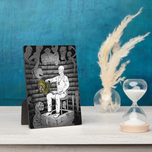 Plaque Photo Cube magique avec monstres (Côté)