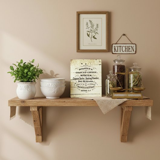 Plaque Photo Cuisine Vintage