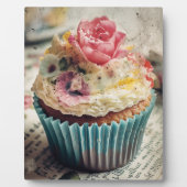 Plaque Photo Cupcake aux fleurs (Devant)