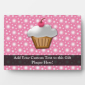 Plaque Photo Cupcake rose/blanc cerise (Devant)