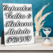 Plaque Photo Cupcakes Vodka Hakuna Matata FUNNY (Côté)