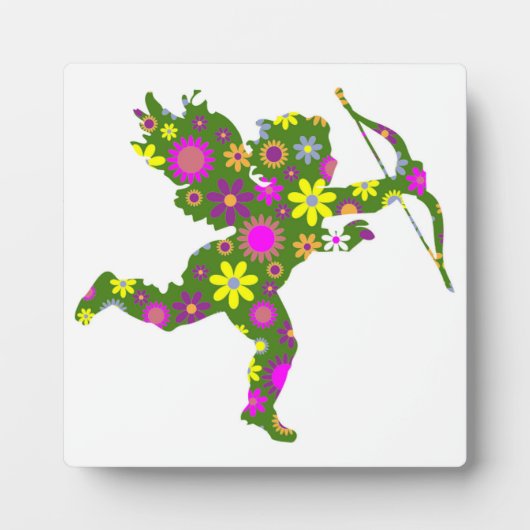 PLAQUE PHOTO CUPIDE FLORAL (Devant)