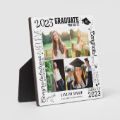 Plaque Photo Custom 4 Collage photo Graduation 2023 Blanc (Recto)