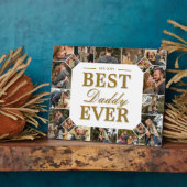 Plaque Photo Custom Best Daddy Ever Unique Family Photo Collage (Côté)