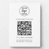 Plaque Photo Custom Business Logo and QR Code  (Devant)