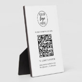 Plaque Photo Custom Business Logo and QR Code  (Côté)