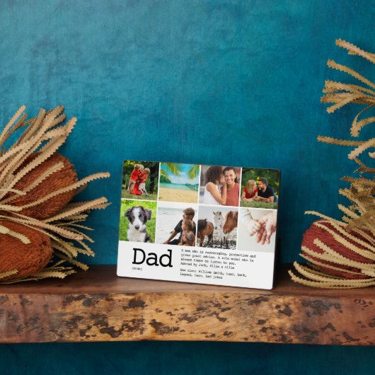 Plaque Photo Custom Dad Definition Photo Collage (Côté)