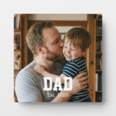 Plaque Photo Custom Dad Established Modern Bold Text (Devant)