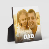 Plaque Photo Custom Dad Established Modern Bold Text Photo (Recto)