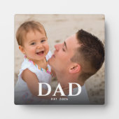 Plaque Photo Custom Dad Established Modern Photo (Devant)