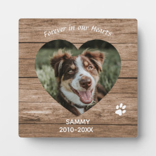 Plaque Photo Custom Dog Memorial Rustic Wood & Photo