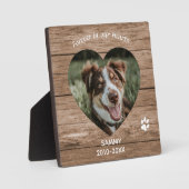 Plaque Photo Custom Dog Memorial Rustic Wood & Photo (Recto)