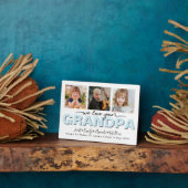 Plaque Photo Custom Elegant Nous vous aimons grand-père Collage (Côté)