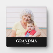 Plaque Photo Custom Grandma Established Modern Bold Photo (Devant)
