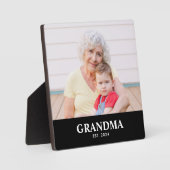 Plaque Photo Custom Grandma Established Modern Bold Photo (Recto)