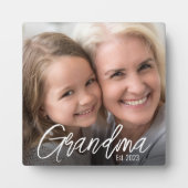 Plaque Photo Custom Grandma Established Year Photo (Devant)