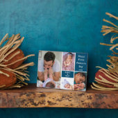 Plaque Photo Custom Happy First Fête des pères 4 Collage photo (Côté)