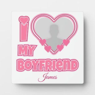 Plaque Photo Custom I Love My Boyfriend - Ajouter photo et nom